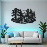Redwood Canopy Metal Wall Art | Nature Silhouette Decor