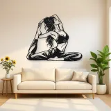 Pigeon Pose Serenity Metal Wall Art | Movement Silhouette Decor