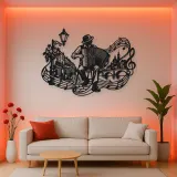 Accordion Street Music Metal Wall Art | Music Room Wall Decor