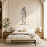 Wrapped Dress Pose Metal Wall Art | Fashion Figure Wall Decor - lifestyle view 2