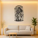Rainy Day Kiss Metal Wall Art | Romantic Couple Decor
