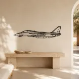 F-14 Tomcat Airplane Silhouette Metal Wall Art, Metal Aircraft Silhouette, Aviation Wall Decor, Aviator Decor - lifestyle view 3