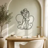Nose Touch Couple Metal Wall Art | Romantic Couple Decor - lifestyle view 4