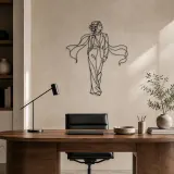 Dramatic Scarf Model Metal Wall Art | Fashion Figure Wall Decor - lifestyle view 3