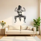 Goddess Pose Strength Metal Wall Art | Movement Silhouette Decor