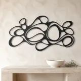 Organic Pebble Rhythm Metal Wall Art | Modern Abstract Metal Decor - lifestyle view 3