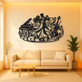 Dancing Couple Music Metal Wall Art | Romantic Couple Decor