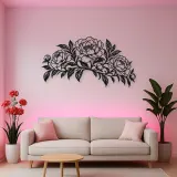 Peony Garden Arc Metal Wall Art | Botanical Metal Wall Decor