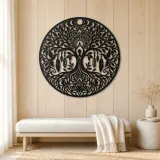 Tree Mandala Fusion Metal Wall Art | Botanical Metal Wall Decor - lifestyle view 5