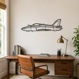 Hawk 200 Airplane Silhouette Metal Wall Art, Metal Aircraft Silhouette, Aviation Wall Decor, Aviator Decor - lifestyle view 4