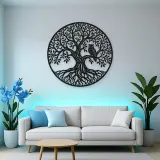 Tree with Owl Metal Wall Art | Wildlife Silhouette Decor