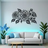Dahlia Bloom Metal Wall Art | Botanical Metal Wall Decor