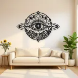 Cosmic Eye Symbol Metal Wall Art | Spiritual Boho Metal Decor