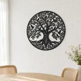 Tree with Birds Metal Wall Art | Wildlife Silhouette Decor - lifestyle view 4
