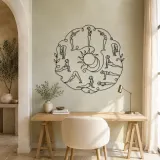 Sun Salutation Flow Metal Wall Art | Yoga and Meditation Wall Decor - lifestyle view 4