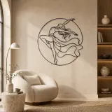 Contemporary Back Arch Metal Wall Art | Dance Silhouette Wall Decor - lifestyle view 5