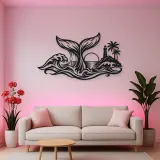 Whale Tail Ocean Metal Wall Art | Coastal and Nautical Wall Decor