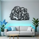 Dog and Cat Friends Metal Wall Art | Pet Lover Silhouette Decor