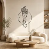 Décoration murale en métal "Modèle à Queue de Cheval Élégante" | Décor de Figure de Mode