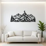 Climber Summit Moment Metal Wall Art | Nature Silhouette Decor
