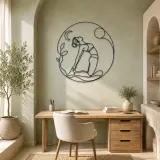 Camel Pose Open Heart Metal Wall Art | Yoga and Meditation Wall Decor - lifestyle view 4