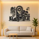 Dog by the Door Metal Wall Art | Pet Lover Silhouette Decor