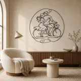 Bicycle Couple Metal Wall Art | Romantic Couple Decor - lifestyle view 5