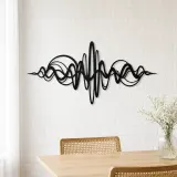 Continuous Sound Wave Metal Wall Art | Music Room Wall Decor - lifestyle view 4
