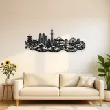 Tokyo Skyline Wave Metal Wall Art | Travel and City Wall Decor