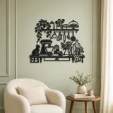 Baker Kitchen Line Metal Wall Art | Cozy Home Metal Decor - lifestyle view 2