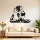 Pigeon Pose Serenity Metal Wall Art | Movement Silhouette Decor