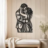 Anniversary Embrace Metal Wall Art | Romantic Couple Decor - lifestyle view 5