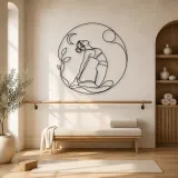 Camel Pose Open Heart Metal Wall Art | Yoga and Meditation Wall Decor