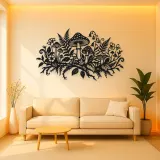 Mushroom Woodland Garden Metal Wall Art | Botanical Metal Wall Decor