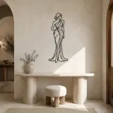 Side Glance Model Metal Wall Art | Fashion Figure Wall Decor - lifestyle view 3