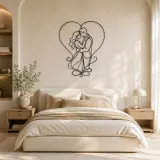 Heart Frame Lovers Metal Wall Art | Romantic Couple Decor - lifestyle view 2