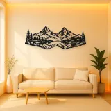 Twin Peaks Reflection Metal Wall Art | Modern Abstract Metal Decor