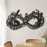 Infinite Melody Loop Metal Wall Art | Music Room Wall Decor - lifestyle view 4