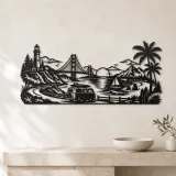 Van Life Coast Metal Wall Art | Travel and City Wall Decor - lifestyle view 3