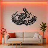 Pelican Coastline Metal Wall Art | Coastal and Nautical Wall Decor