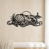 Shell and Tide Metal Wall Art | Coastal and Nautical Wall Decor - lifestyle view 5