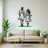 Evening Stroll Couple Metal Wall Art | Romantic Couple Decor