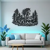 Horse in Forest Metal Wall Art | Equestrian Wall Decor
