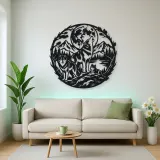 Wolf Moon Arc Metal Wall Art | Celestial Boho Wall Decor