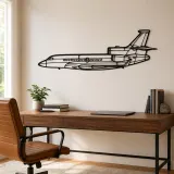 Falcon 7X Airplane Silhouette Metal Wall Art, Metal Aircraft Silhouette, Aviation Wall Decor, Aviator Decor - lifestyle view 4