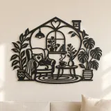 Home Sweet Herzsymbol Metall-Wandkunst | Gemütliche Wohnraum Dekoration