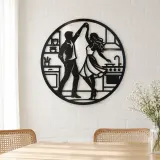 Dancing in Kitchen Metal Wall Art | Cozy Home Metal Decor - lifestyle view 4
