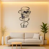 Ribbon Dancer Metal Wall Art | Movement Silhouette Decor