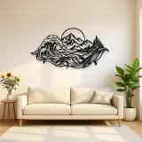 Ocean Mountain Fusion Metal Wall Art | Coastal and Nautical Wall Decor