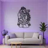 Winter Scarf Couple Metal Wall Art | Romantic Couple Decor